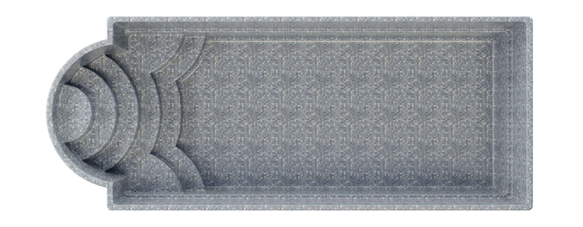 abgerundete römische Treppe